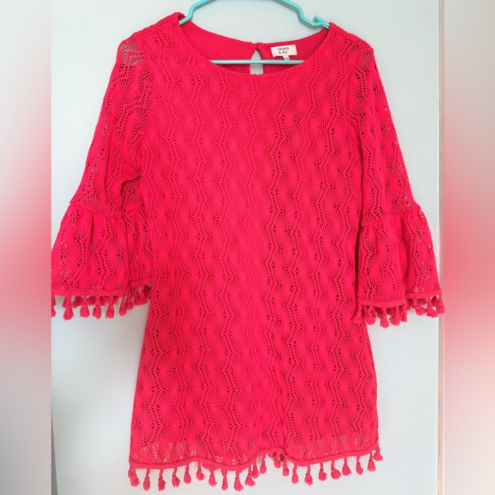 Crown & Ivy pink tunic top